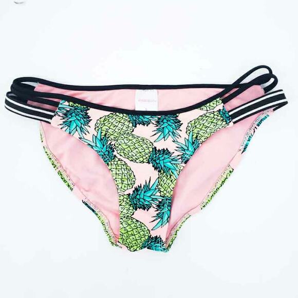 Womens Bikini Bottoms Pineapple Size Small Xhilaration Tropical Swimsuit - Picture 1 of 4